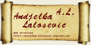 Anđelka Lalošević vizit kartica